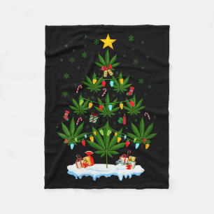 Manta Polar Árbol de Navidad Hoja de Mujeres Fumeta Navideña V