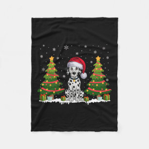 Manta Polar Árbol de navidad ilumina a Navidades Dalmatian Dog