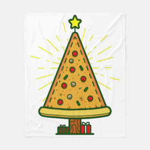 Manta Polar árbol de navidad muy feo para la pizza