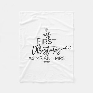 Manta Polar Árbol de Navidad Nuestra Primera Navidad como Sr. 