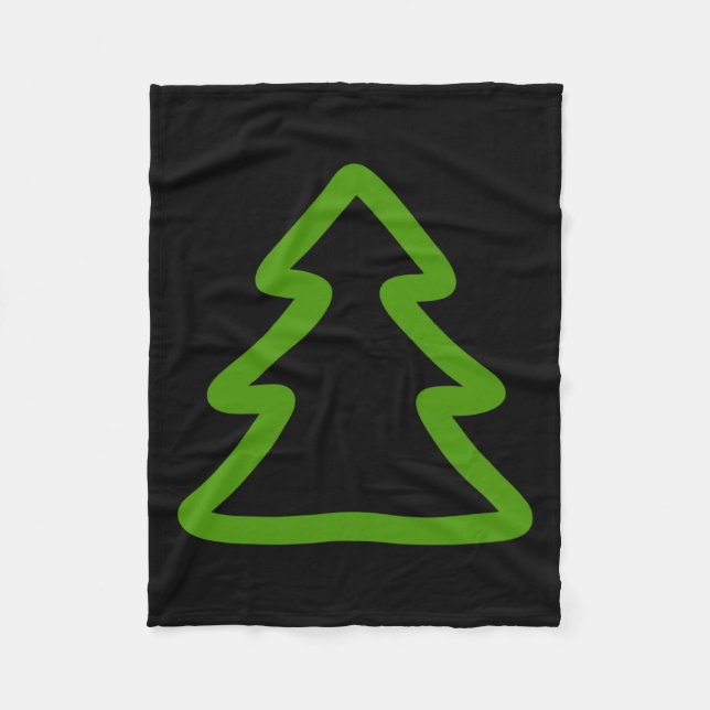 Manta Polar Árbol de Navidad simple (Anverso)
