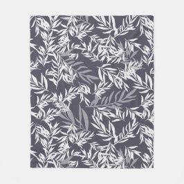 Manta Polar Árbol de oliva - azul oscuro