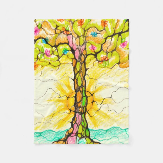 Manta Polar Árbol de primavera (Anverso)