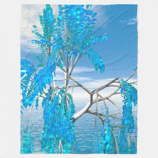 Manta Polar Árbol de verano de cristal (Anverso)