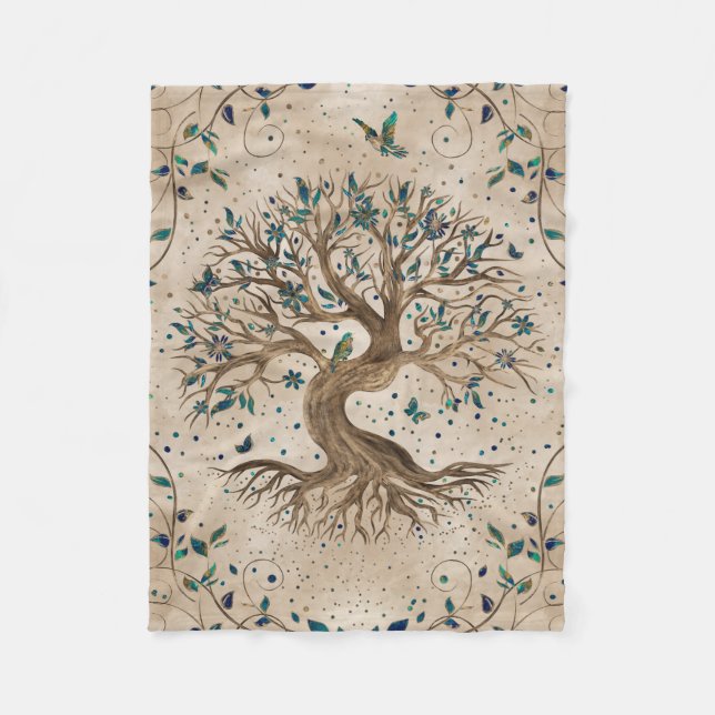 Manta Polar Árbol de vida - Yggdrasil (Anverso)