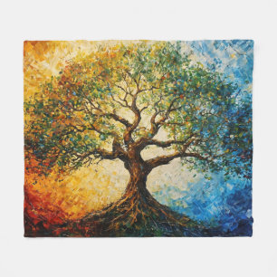 Manta Polar Árbol del conocimiento - Pintura de petróleo