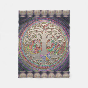 Manta Polar Árbol del oro con Butterly