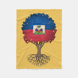 Manta Polar Árbol haitiano de la bandera del personalizable d