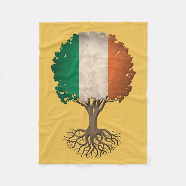 Manta Polar Árbol irlandés de la bandera del personalizable de (Anverso)
