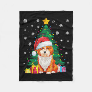 Manta Polar Árbol navideño de sudor feo ilumina Perro Shichon 