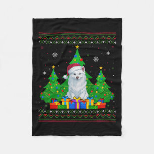 Manta Polar Árbol navideño sudoroso Santa Hat American Esk