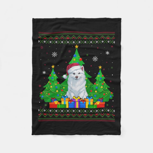 Manta Polar Árbol navideño sudoroso Santa Hat American Esk (Anverso)