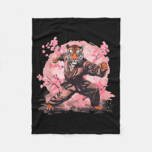 Manta Polar Árbol Sakura Kung Fu Tigre Taekwondo Kickboxing