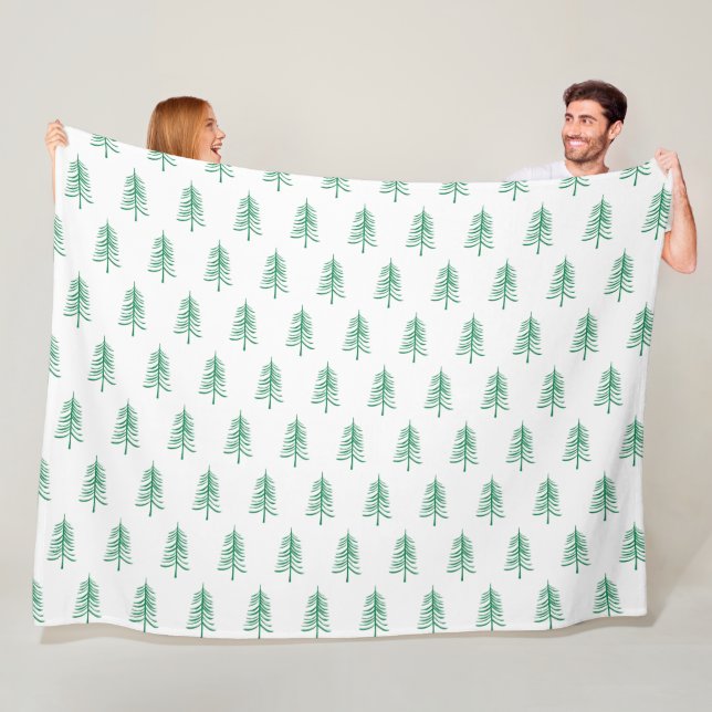 Manta Polar Árbol verde de Navidad Minimalista moderno (In situ)