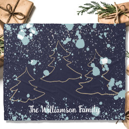 Manta Polar Árboles de casas en los lagos de la cabaña de niev