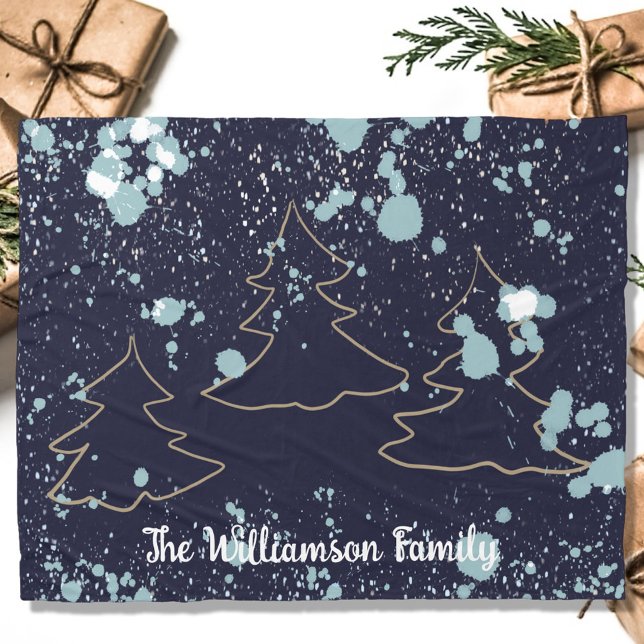 Manta Polar Árboles de casas en los lagos de la cabaña de niev (Subido por el creador)