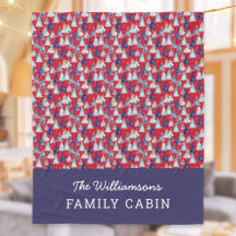 Árboles de Navidad Modernos Patrón Familia Cabaña