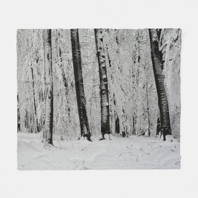 Manta Polar Árboles de nieve de invierno   -     - (Frente (Horizontal))