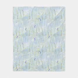 Manta Polar Árboles del Bluebirds y cielo