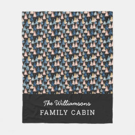 Manta Polar Árboles navideños modernos con melancolía y estamp