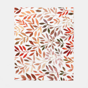 Manta Polar Árboles retro, acuarela sin costuras.