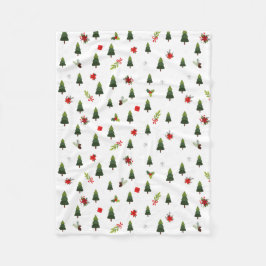 Manta Polar Árboles y arcos de Navidad