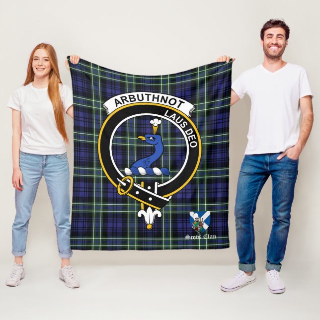 Manta Polar Arbuthnot Clan Badge Tartan Plaid (In situ)