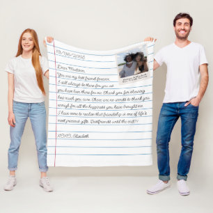 Manta Polar Archivo de mensaje de carta personalizado de la fo