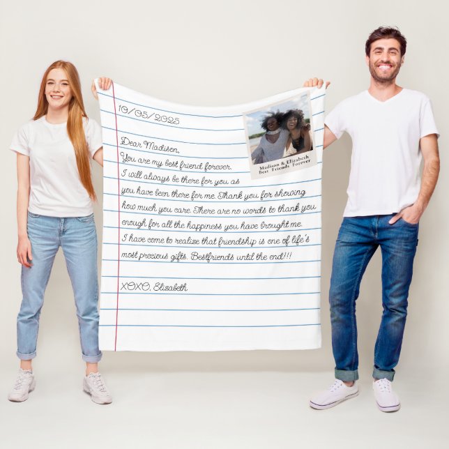 Manta Polar Archivo de mensaje de carta personalizado de la fo (In situ)