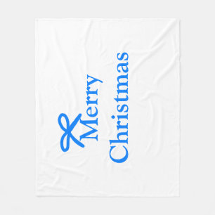 Manta Polar Arco azul alegre Navidad regalos familiares simple