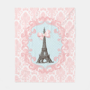 Manta Polar Arco femenino de la torre Eiffel del damasco del