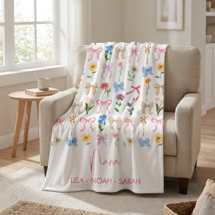Manta Polar Arco floral Nana Abuela Nietos