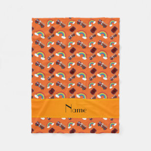 Manta Polar Arco iris anaranjados conocidos personalizados de