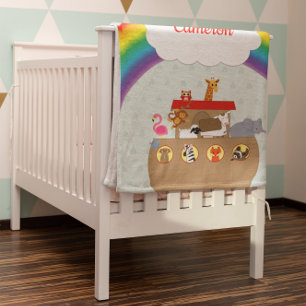 Manta Polar Arco iris de la arca de Noah personalizado