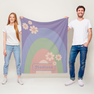 Manta Polar Arco personalizado moderno retro pastel margarita