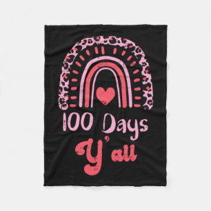 Manta Polar Arcoiris de leopardo rosa 100 días en la escuela 1