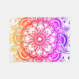 Manta Polar Arcoiris Mandala Fleece Blanket