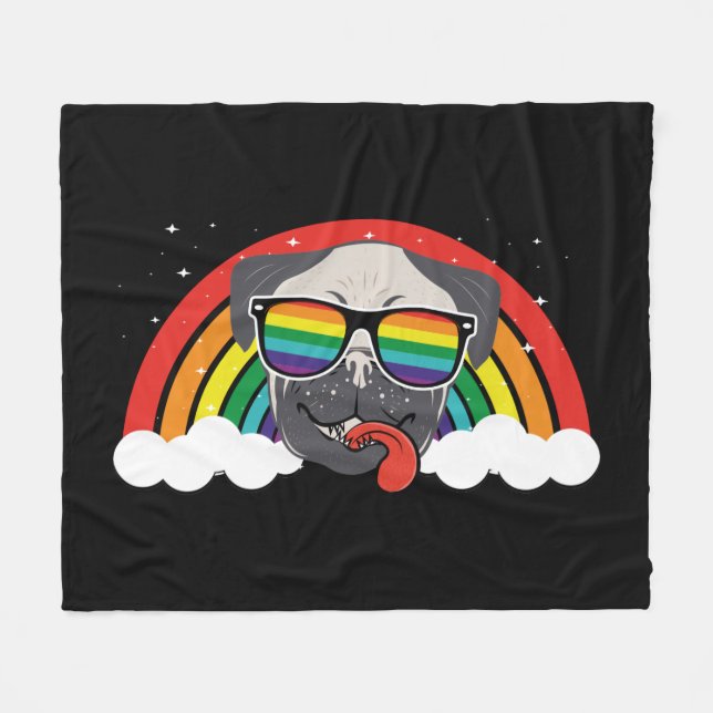 Manta Polar Arcoiris mate (Frente (Horizontal))