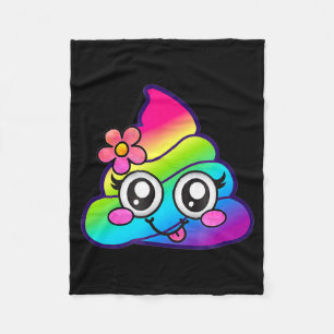 Manta Polar Arcoíris Op Emoji Lindos Unicornios O Flor Tonto