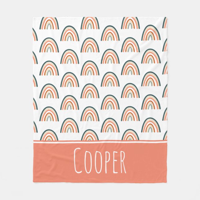 Manta Polar Arcoiris pastel (Anverso)