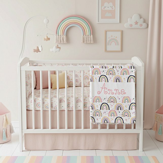 Manta Polar Arcoíris pastel personalizado lindo (Subido por el creador)