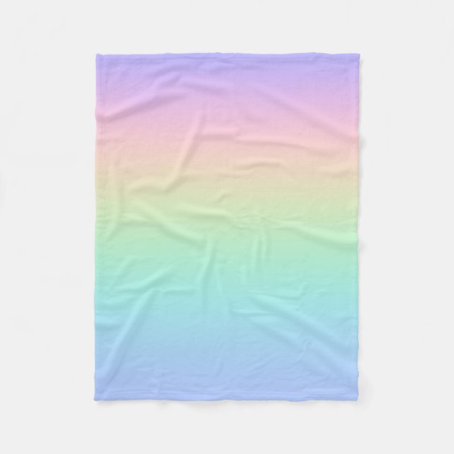 Manta Polar Arcoiris pastoral (Anverso)