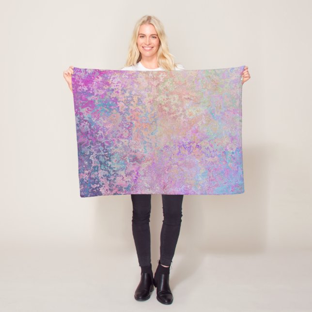 Manta Polar Arcoiris rosa (In situ)