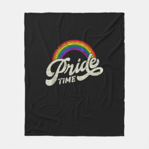 Manta Polar Arcoiris, tiempo de orgullo, camiseta LGBT arriba