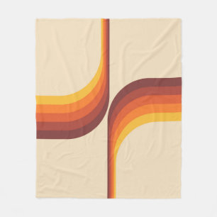 Manta Polar Arcos coloridos de estilo retro