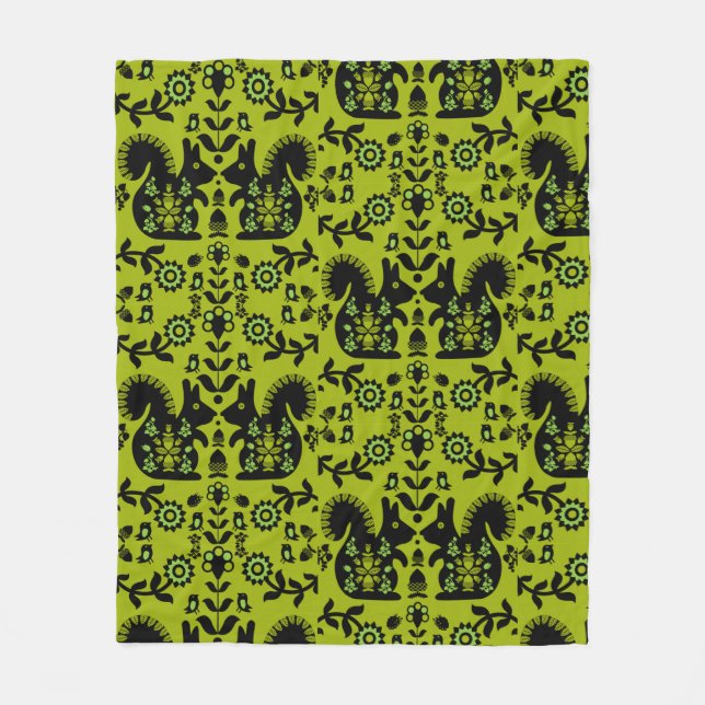 Manta Polar Ardilla Escandinavia Nórdica Arte Popular (Anverso)