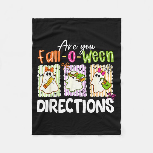 Manta Polar Are You Fall-o-ween Directions Cute Ghost Teacher  (Anverso)