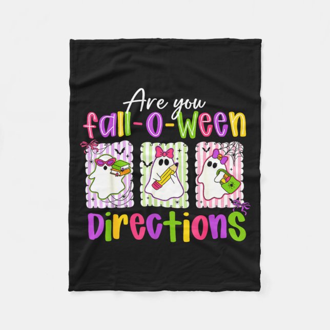Manta Polar Are You Fall-o-ween Directions Soky Cute Ghost Tea (Anverso)