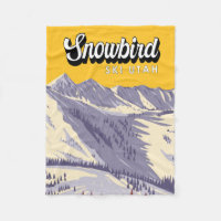 Área De Esquí De Snowbird Winter Utah Vintage