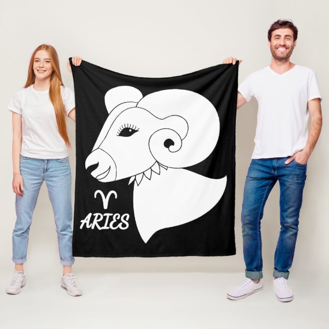 Manta Polar Aries Silhouette Fleece Blanket (In situ)